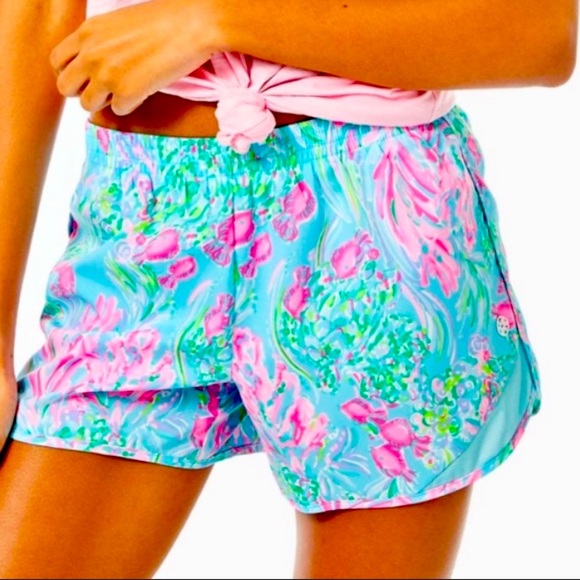 Lilly Pulitzer Pants - Lilly Pulitzer Ocean Trail Shorts Amalfi Blue Best Fishes